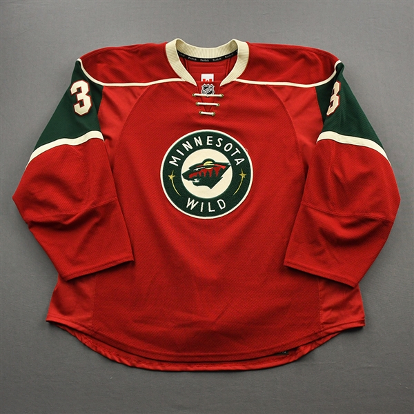 Coyle, Charlie *<br>Red Set 2 - Photo-Matched<br>Minnesota Wild 2015-16<br>#3 Size: 58