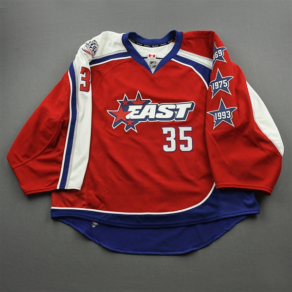 Lundqvist, Henrik *<br>Red - Eastern Conference All-Star (1/25/09 Period 3)<br>NHL All-Star 2008-09<br>#35 Size: 58G