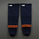 McDavid, Connor<br>Navy - adidas Socks - April 21, 2021 vs. Montreal Canadiens - PHOTO-MATCHED<br>Edmonton Oilers 2020-21<br>#97 Size: L