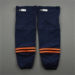 McDavid, Connor<br>Navy - adidas Socks - February 15, 2021 vs. Winnipeg Jets<br>Edmonton Oilers 2020-21<br>#97 Size: L