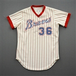Matthews, Gary *<br>White - Photo-Matched<br>Atlanta Braves 1977	<br>#36 Size: 44