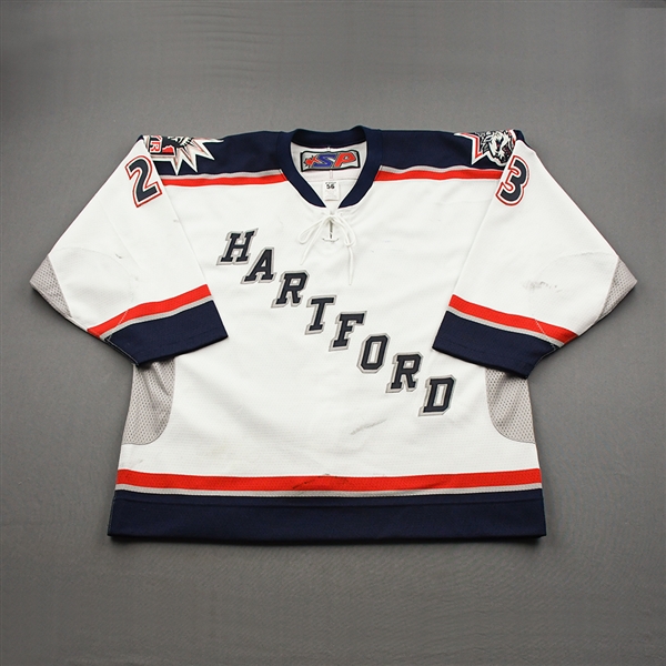 Ortmeyer, Jed *<br>White Set 2/Playoffs<br>Hartford Wolf Pack 2003-04<br>#23 Size: 56