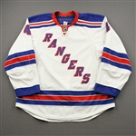 Del Zotto, Michael *<br>White Set 2 - Rookie Season <br>New York Rangers 2009-10<br>#4 Size: 56