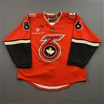 Cava, Michela<br>Red Set 1<br>Toronto Six 2021-22<br>#86 Size: MD