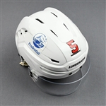 Carrick, Connor<br>White, Warrior Helmet w/ Bauer Shield<br>New Jersey Devils 2020-21<br>#5 Size: Small