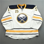 Eichel, Jack *<br>White Set 2 w/ NHL Centennial Patch - Photo-Matched<br>Buffalo Sabres 2016-17<br>#15 Size: 56