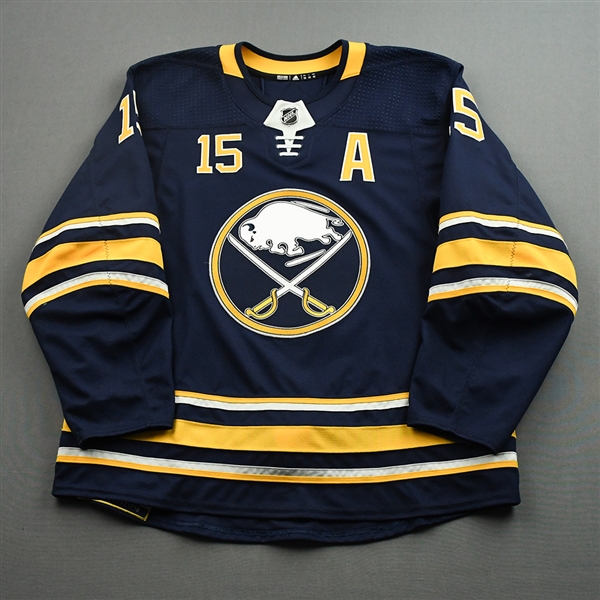Eichel, Jack *<br>Blue Set 2 w/A - Photo-Matched<br>Buffalo Sabres 2017-18<br>#15 Size: 56