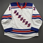 Lafreniere, Alexis *<br>White - January 22, 2021 - First Road Game - First Period <br>New York Rangers 2020-21<br>#13 Size: 56