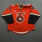 Day, Taylor<br>Red Set 1 / Playoffs<br>Toronto Six 2021-22<br>#28 Size: MD