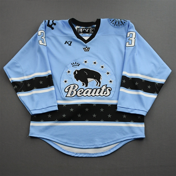 Budde, Amy<br>Blue Set 1<br>Buffalo Beauts 2021-22<br>#3 Size: MD