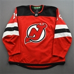 Bastian, Nathan<br>Red Set 1<br>New Jersey Devils 2021-22<br>#14 Size: 58