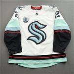 Cholowski, Dennis<br>White Set 3 w/ Inaugural Season Patch<br>Seattle Kraken 2021-22<br>#2 Size: 58