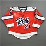 Frade, Haley<br>Red Alternate Set 1 / Playoffs<br>Metropolitan Riveters 2021-22<br>#21 Size: MD