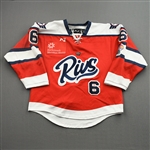 Maclaine, Nora<br>Red Alternate Set 1 / Playoffs<br>Metropolitan Riveters 2021-22<br>#6 Size: MD