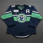 Janiga, Emily<br>Mental Health Awareness w/A - Worn March 5, 2022<br>Metropolitan Riveters 2021-22<br>#4 Size: SM