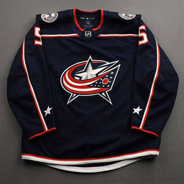 Bayreuther, Gavin<br>Blue Set 3<br>Columbus Blue Jackets 2021-22<br>#5 Size: 56