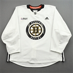 adidas<br>White Practice Jersey w/ ORG Packaging Patch <br>Boston Bruins 2021-22<br>Size: 56
