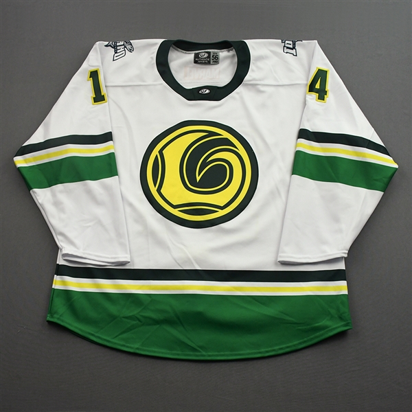Thomas, Cory<br>MARVEL Loki w/Socks - Worn April 2, 2022 @ Florida Everblades (Autographed)<br>Idaho Steelheads 2021-22<br>#14 Size: 56
