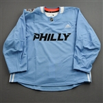 adidas<br>Light Blue - Stadium Series Practice Jersey - Game-Issued (GI) - CLEARANCE<br>Philadelphia Flyers 2018-19<br> Size: 56