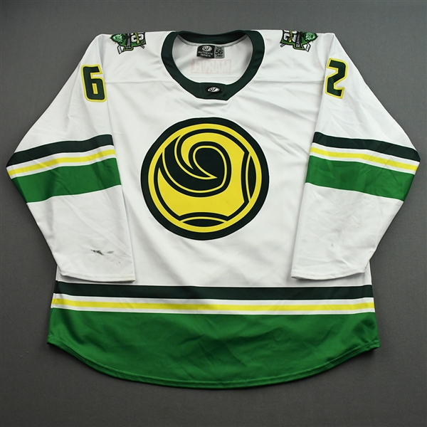 Cooper, Grant<br>MARVEL Loki w/Socks - Worn January 15, 2022 @ Worcester Railers (Autographed)<br>Reading Royals 2021-22<br>#62 Size: 56