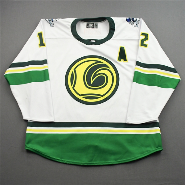 Clarke, Cam<br>MARVEL Loki w/A & Socks - Worn February 25, 2022 @ Toledo Walleye (Autographed)<br>Wichita Thunder 2021-22<br>#12 Size: 56