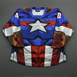 Lammon, Joshua<br>MARVEL Captain America Game-Worn - May 2, 2021 vs. Wichita Thunder<br>Allen Americans 2020-21<br>#40 Size: 54