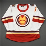 BLANK (NNOB)<br>MARVEL Iron Man (Game-Issued) - March 26, 2021 @ Jacksonville Icemen<br>Greenville Swamp Rabbits 2020-21<br>#5