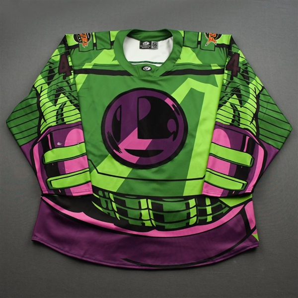 Raskob, Willie<br>DC Lex Luthor Game-Worn w/Socks - June 4, 2021 @ Wheeling Nailers<br>Indy Fuel 2020-21<br>#44 