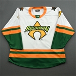 Johnston, Garrett <br>DC Aquaman Game-Worn w/Socks - May 21, 2021 vs. Allen Americans<br>Utah Grizzlies 2020-21<br>#3 