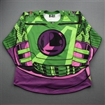 Lepkowksi, Alex<br>DC Lex Luthor - Game-Worn w/Socks - April 25, 2021 @ Allen Americans<br>Utah Grizzlies 2020-21<br>#4 