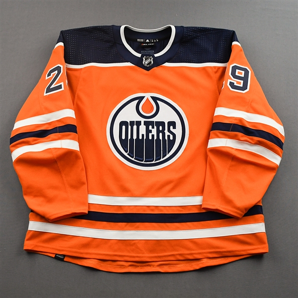 Draisaitl, Leon<br>Orange Set 1<br>Edmonton Oilers 2021-22<br>#29Size: 58