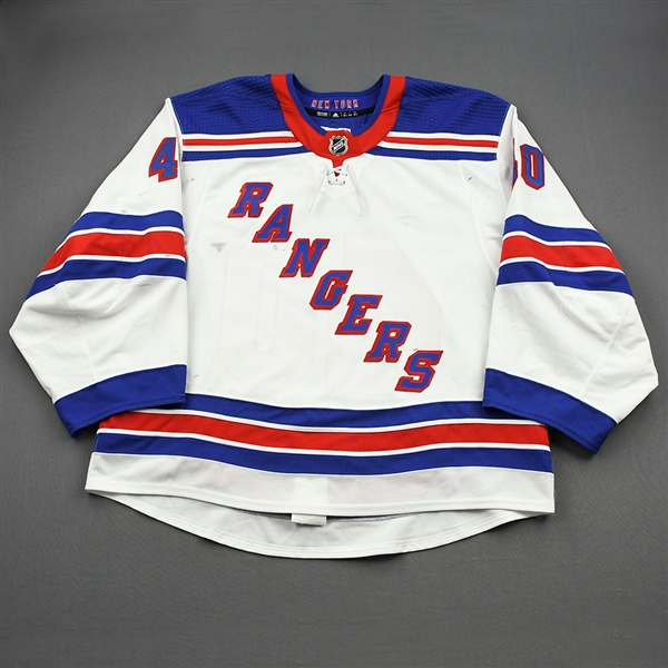 Georgiev, Alexandar *<br>White Set  1 - Photo-Matched<br>New York Rangers 2018-19<br>#40 Size: 58G