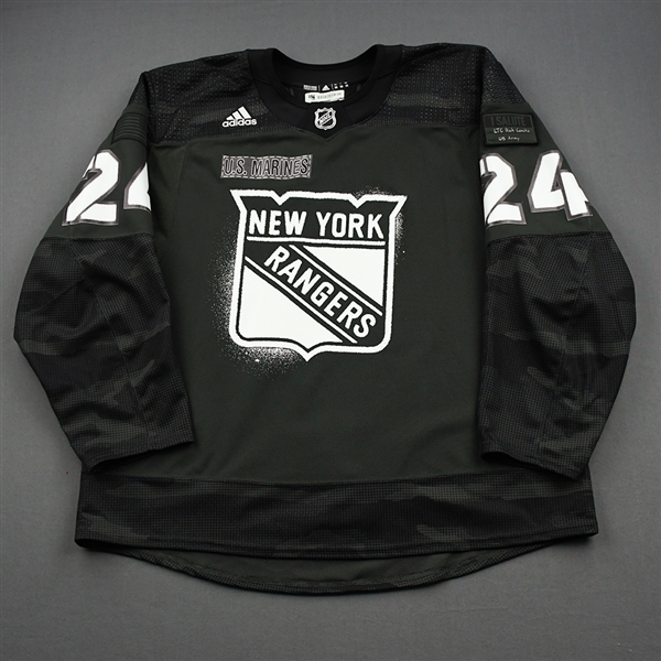 Kakko, Kaapo *<br>Veterans Night Warmup Jersey - November 12, 2019 - Autographed<br>New York Rangers 2019-20<br>#24 Size: 58
