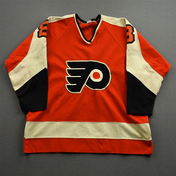 Schultz, Dave *<br>Orange Stanley Cup Finals - Photo-Matched<br>Philadelphia Flyers 1973-74<br>#8 Size: 50