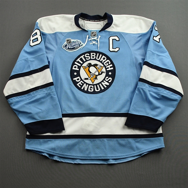 Crosby, Sidney *<br>Blue Throwback w/C - 2008 Winter Classic - 1st Period - Photo-Matched<br>Pittsburgh Penguins 2007-08<br>#87Size: 56