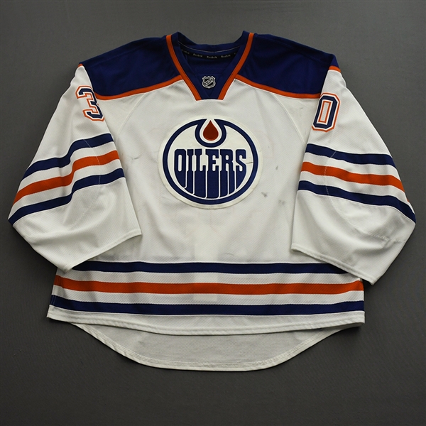 Bachman, Richard *<br>White Retro Set 1<br>Edmonton Oilers 2013-14<br>30 Size: 58G