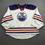 Brossoit, Laurent *<br>White, NHL Debut, April 9, 2015 vs. San Jose at Rexall Place<br>Edmonton Oilers 2014-15<br>#1 Size: 58G