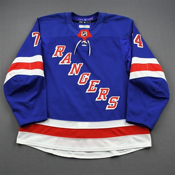 Kravtsov, Vitali *<br>Blue - Preseason - Photo-Matched<br>New York Rangers 2019-20<br>#74Size: 56