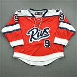 Murphy, Colleen<br>Red Alternate Set 1 - No Name On Back<br>Metropolitan Riveters 2021-22<br>#9 Size: SM