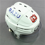 Bratt, Jesper<br>White, Bauer Helmet w/ Bauer Shield<br>New Jersey Devils 2021-22<br>#63 Size: Medium