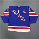Leetch, Brian *<br>Blue Set 2<br>New York Rangers 2000-01<br>#2 Size: 56