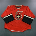 Blank, No Name Or Number<br>Red - Game-Issued (GI) - CLEARANCE<br>Toronto Six 2021-22<br> Size: XL Goalie