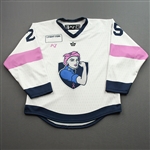 Alleva, Rose<br>Breast Cancer Awareness - Worn March 12, 2022<br>Metropolitan Riveters 2021-22<br>#25 Size: MD