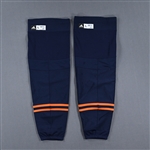 McDavid, Connor<br>Navy - adidas Socks - December 14, 2021 vs. Toronto Maple Leafs - PHOTO-MATCHED<br>Edmonton Oilers 2021-22<br>#97 Size: L