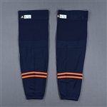 McDavid, Connor<br>Navy - adidas Socks - February 14, 2022 at San Jose Sharks - PHOTO-MATCHED<br>Edmonton Oilers 2021-22<br>#97 Size: L