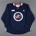 adidas<br>Navy Practice Jersey w/ OhioHealth Patch <br>Columbus Blue Jackets 2022-23<br> Size: 58