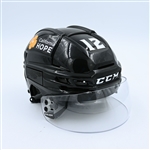 Moore, Trevor *<br>Black, CCM Helmet w/Bauer Shield - Game and/or Practice-Used<br>Los Angeles Kings <br>#12Size: Small