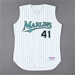 Looper, Braden *<br>White - Photo-Matched - Autographed <br>Florida Marlins 2002<br>#41Size: 50 + 2" Extra Length