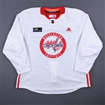 Alger, Linden<br>White Practice Jersey w/ MedStar Health Patch - CLEARANCE<br>Washington Capitals <br>#98Size: 58