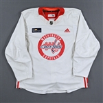 adidas<br>White Practice Jersey w/ MedStar Health Patch<br>Washington Capitals 2021-22<br> Size: 56